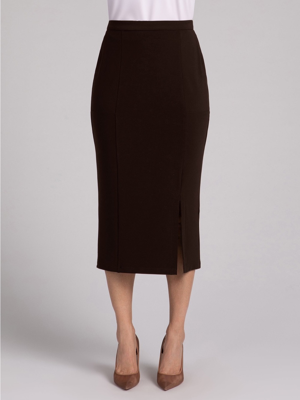 Sympli Hepburn Skirt Chocolate Style 26100